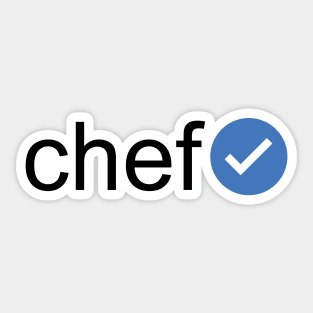 Verified Chef (Black Text) Sticker